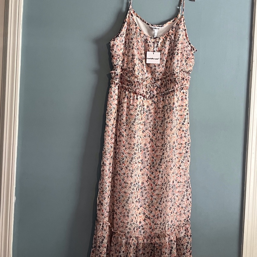 SELLING CHARLOTTE RUSSE DRESS 👗 SIZE XL FLORAL COLOR SLEEVELESS BNWT - Picture 16 of 16